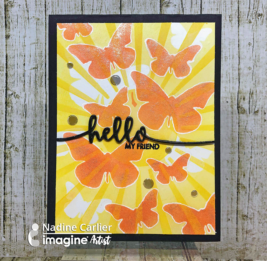 Handmade yellow and orange butterfly themed 